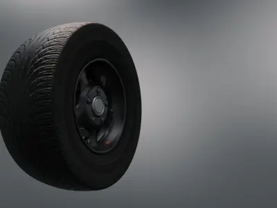 Modern 3d lowpoly service  vehicle  Low-poly 3D model