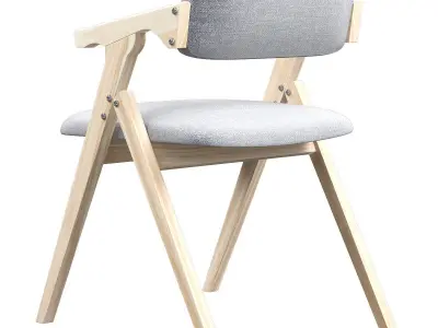 ZHANG TI Solid Wood Folding Dining Chair 3d model Low-poly 3D model