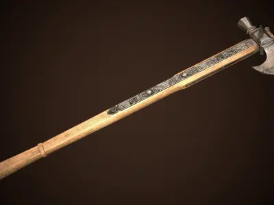 Battle Axe 01 Low-poly 3D model