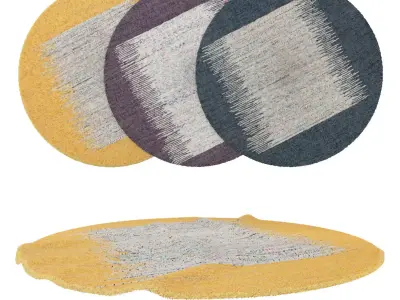 Round Rug Set 237 3D model