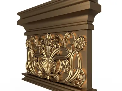 Carved Capital 01201 Low-poly 3D model