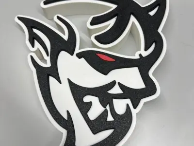 Dodge SRT Demon Big Logo for LED 3D print model