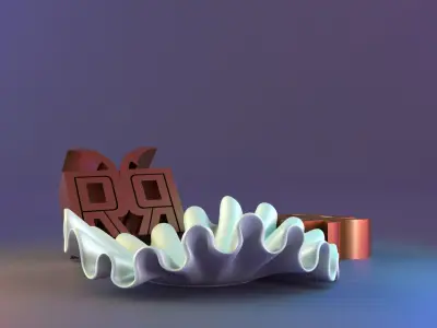 Modern jewelry and key holder 3D print model