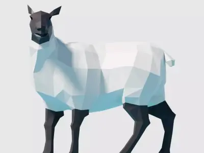 Sheep polygonal Low-poly 3D model purchase