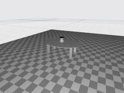 Vase on a Table Low-poly 3D model