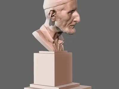 The Old Man Bust 3D print model