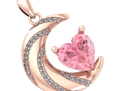Diamond pendant 3d render 3D print model purchase