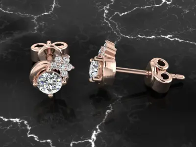 Jewelry Earring 3D print model 3