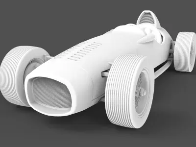 Vintage Race Car 3D model