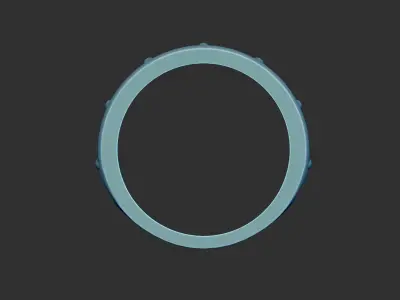 Half Crown Ring 3d Model 3D print model