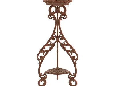 Pedestal Iron Stand 3D model