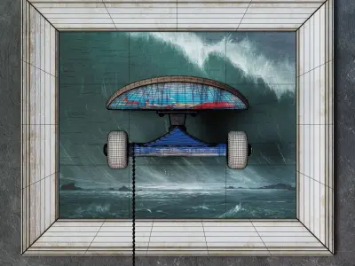 Skate Frame Decor 3D model