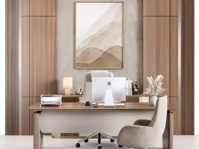 Boss Desk - Office Furniture 27 3D model