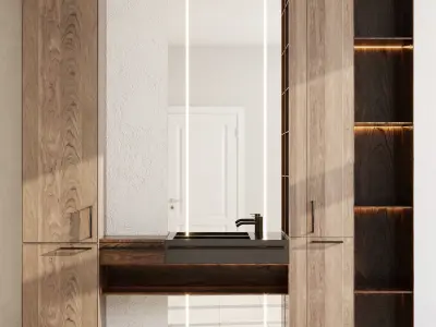 Bathroom furniture by inbani faucet set 19 3D model