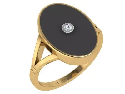 Oval Split Shank Ring 4623 3D print model