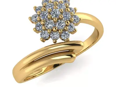 light weight gold diamond rings-C111116SKCH2026048-wt-0-5 3D print model