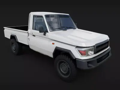 Toyota Landcruiser J70 Pick Up Low-poly 3D model