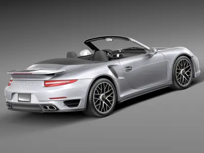 Porsche 911 Turbo cabriolet 2014 3D model
