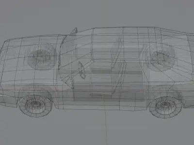 Audi Quattro Low-poly 3D model