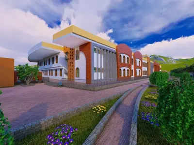  Primary School 600 Students PS600S 3D model