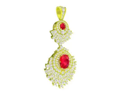 6939 luxury fashion diamond women pendant  3D print model