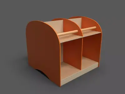 AlbumTrayMaxivision Orange Low-poly 3D model