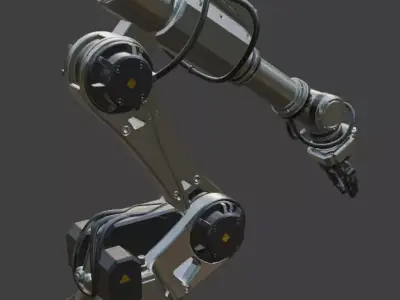 Industrial Robotic Arm 3D Model 3D model
