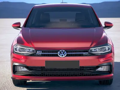 Volkswagen Polo GTI 2018 model Low-poly 3D model