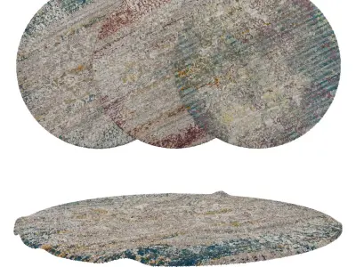Round Rug Set 28 3D model