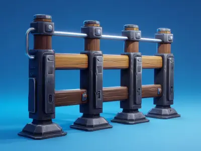 Stylized Railings 3D model