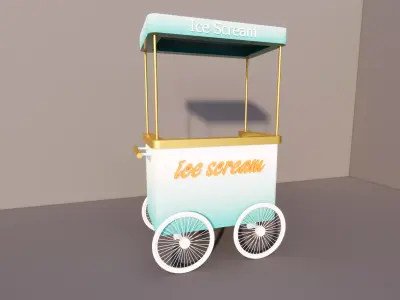 Ice Scream cart 3D model