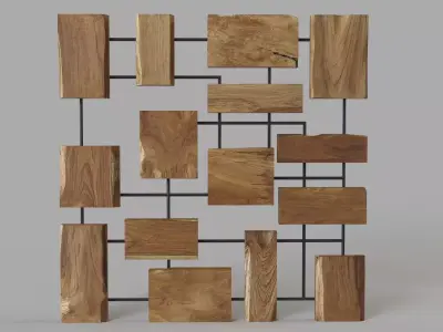 Marcel Teak Wall Art 3D model