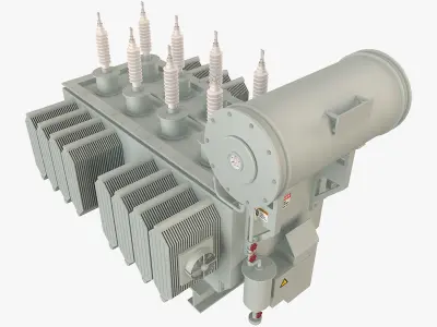 Electrical Transformer 1 Low-poly 3D model