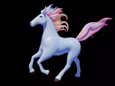 3D Cartoon Horse Animation 3D model