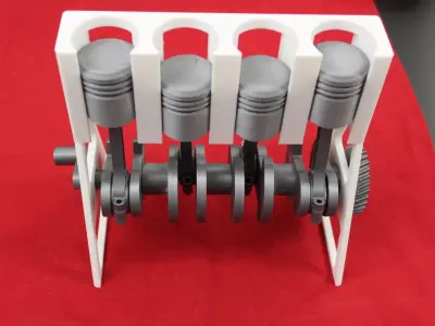 4  cylinder engine ready to print 3D print model