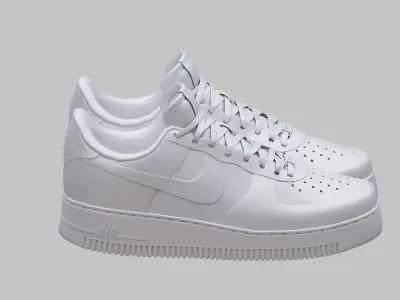 Nike Air Force shoe Low-poly 3D model