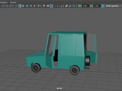 Low Poly Car vehicles in program Free low-poly 3D model