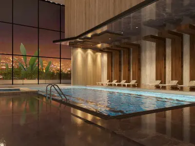 Hyper realistic indoor swimming pool 3d model 3D model