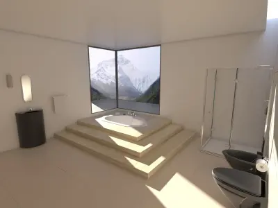 Bathroom 04 VR-ready Low-poly 3D model