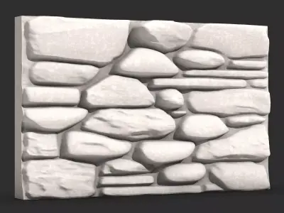 Medieval Stone Wall Construction 3D print model