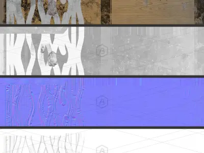 Game Ready Used Wooden Baseball Bat Low-poly 3D model