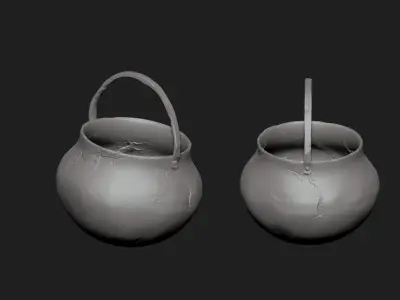 old pot Low-poly 3D model