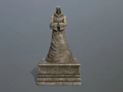old statue 2 Low-poly 3D model