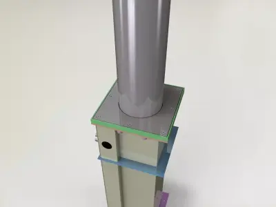 Rising bollard 3D model