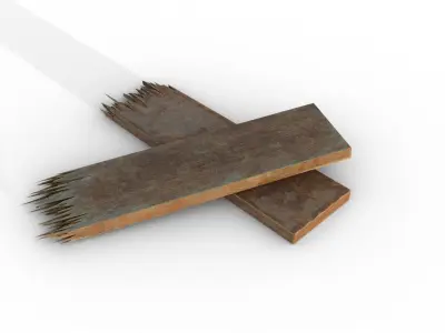 Damaged Tables Free low-poly 3D model