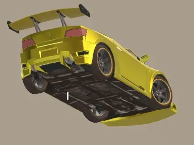 Supercars for games 1 Low-poly 3D model