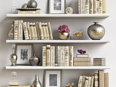 Decor Set Low-poly 3D model