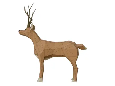 Low Poly Deer Low-poly 3D model purchase