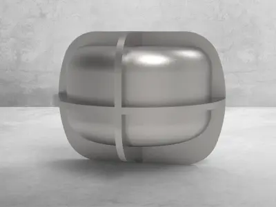 recessed shell bitts 3d model 3D print model