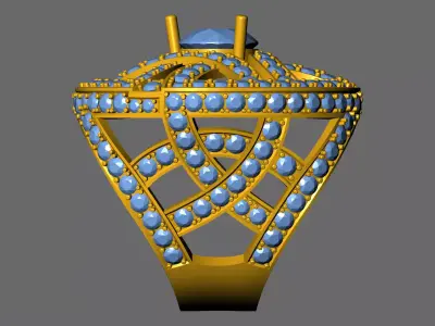 Luxury diamond Ring 3D print model